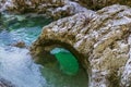 Mostnica gorge with many waterfall in Slovenia.