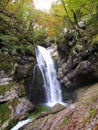 Mostnica waterfall in Voje valley near Bohinj in Gorenjska, Slovenia