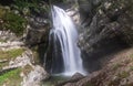 Mostnice waterfall or Slap Voje at Stara Fuzina. Radovljica