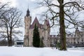 Moszna castle, near Opole, Silesia, Poland, winter
