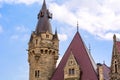 Details of the Moszna Castle in southwestern Poland, the castle is one of the most magnificent Royalty Free Stock Photo