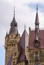 Details of the Moszna Castle in southwestern Poland, the castle is one of the most magnificent Royalty Free Stock Photo