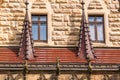 Details of the Moszna Castle in southwestern Poland, the castle is one of the most magnificent Royalty Free Stock Photo