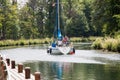 Sailingboat on Gota Kanal GÃÂ¶ta Kanal