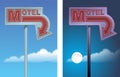 Motel Arrow Sign Royalty Free Stock Photo