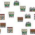 Motel Comfort Service Vector Seamless Pattern