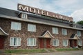 Motel de la Montagne vintage sign, Saint-Pascal, QuÃÂ©bec, Canada