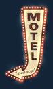 Motel road sign