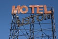 motel rusted sign Royalty Free Stock Photo