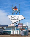 Motel Safari vintage motel on Route 66 Royalty Free Stock Photo