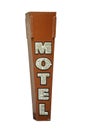 Motel sign deep etch