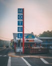 Motel sign in Ellenville, New York