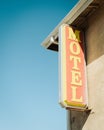 Motel sign on Route 66 in Barstow, California Royalty Free Stock Photo