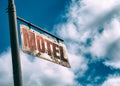 Motel Vintage Rusted Sign