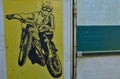 Motorcyclist vintage retro icon