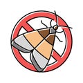 moth control color icon vector illustration Royalty Free Stock Photo