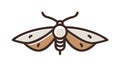 Moth icon, representing insects or nighttime creatures, vector design Generative AI Royalty Free Stock Photo