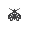 Moth pests vector icon