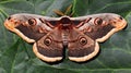 Moth, Saturnia pyri Royalty Free Stock Photo