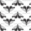 Moth seamless pattern