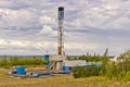 Mothballed drilling rig Royalty Free Stock Photo