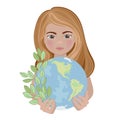 MOTHER AMERICA Planet Earth Holiday Party Vector Illustration