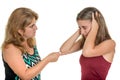 Mother arguing with her teenage daughter Royalty Free Stock Photo