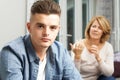 Mother Arguing With Teenage Son Royalty Free Stock Photo