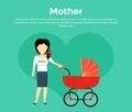 Mother with a Baby Carriage Banner