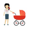 Mother with a Baby Carriage Banner