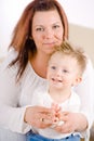 Mother and baby clapping Royalty Free Stock Photo