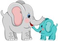 Mother and baby elephant Royalty Free Stock Photo