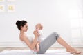 Mother and baby gymnastics