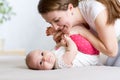 Mother and Baby having fun pastime together Royalty Free Stock Photo