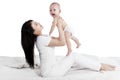 Mother and baby having fun together Royalty Free Stock Photo