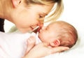 Mother baby moment of tenderness Royalty Free Stock Photo