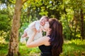 Mother with baby at outdoors