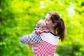 Mother and baby in a park Royalty Free Stock Photo