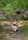 Mother and baby in the park