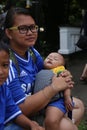 Mother with baby poses for the camera