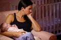 Mother With Baby Suffering From Post Natal Depression Royalty Free Stock Photo