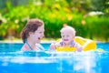 Mother and baby in swiming pool Royalty Free Stock Photo