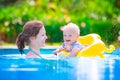 Mother and baby in swiming pool Royalty Free Stock Photo