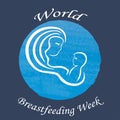 Mother and baby vector logo icon