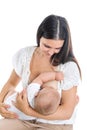 Mother breast feeding her infant Royalty Free Stock Photo