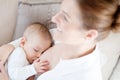 Mother breast feeding her infant Royalty Free Stock Photo