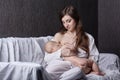 Mother breast feeding her infant Royalty Free Stock Photo