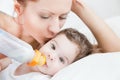 mother breast feeding her infant Royalty Free Stock Photo