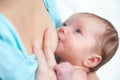 Mother breast feeding newborn baby Royalty Free Stock Photo