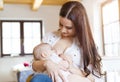 Mother breastfeeding her baby Royalty Free Stock Photo